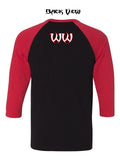 T-shirt - Ladies Logo Raglan Baseball 3/4 Sleeve