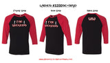 T-shirt - Ladies Logo Raglan Baseball 3/4 Sleeve