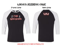 T-shirt - Ladies Logo Raglan Baseball 3/4 Sleeve