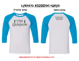 T-shirt - Ladies Logo Raglan Baseball 3/4 Sleeve
