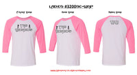T-shirt - Ladies Logo Raglan Baseball 3/4 Sleeve