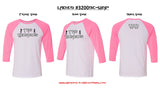 T-shirt - Ladies Logo Raglan Baseball 3/4 Sleeve