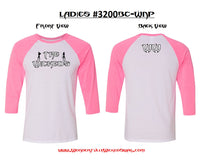 T-shirt - Ladies Logo Raglan Baseball 3/4 Sleeve