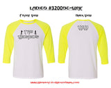T-shirt - Ladies Logo Raglan Baseball 3/4 Sleeve