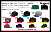 Hat - Snapback Flat Bill #6089M